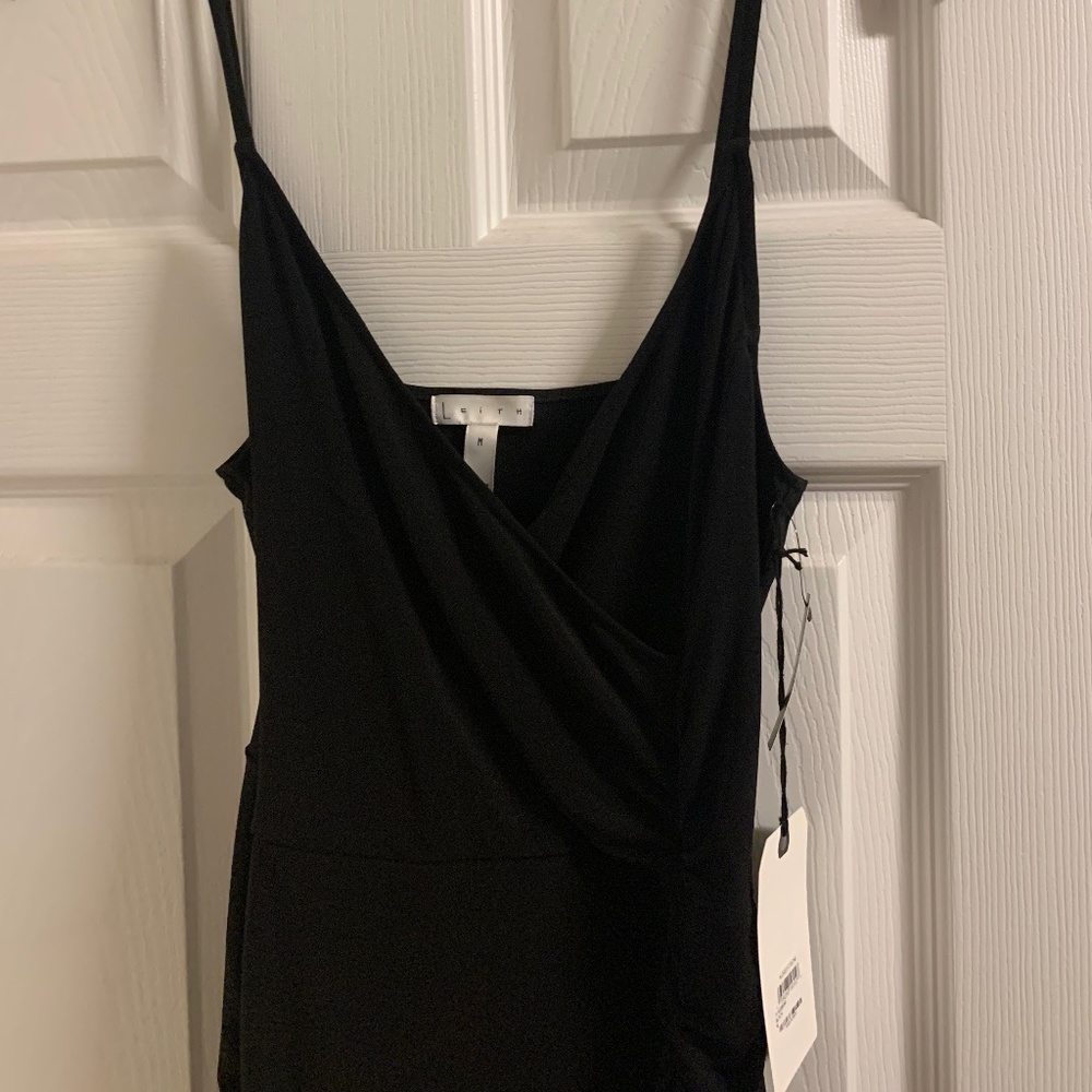Leith Nordstrom ruched black dress NWT medium